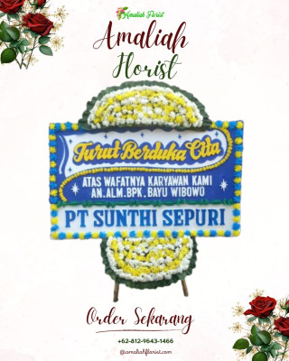 Papan Bunga Duka di Maba Tengah